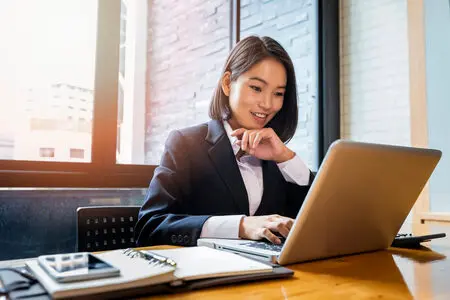 Professional at laptop