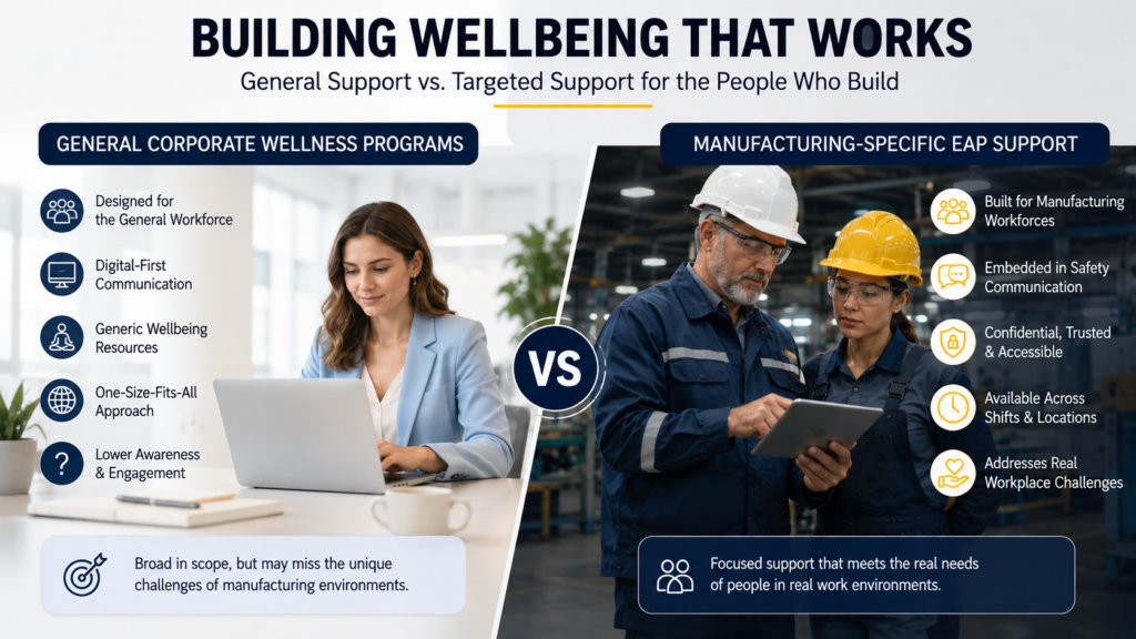 Corporate Wellness Programs Versus Manufacturing-Specific EAP Support